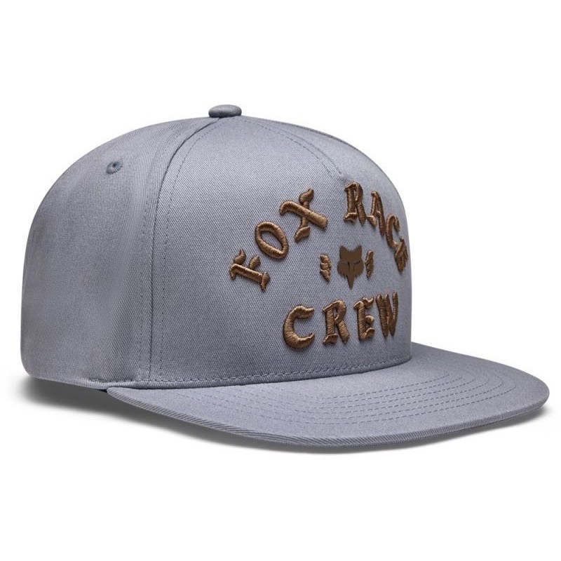 Fox Race Crew Snapback Hat steel gray Fox Race Crew Snapback Hat steel gray