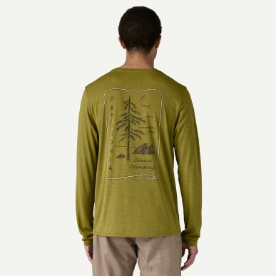 Patagonia L/S Cap Cool Daily Graphic Tee graze green