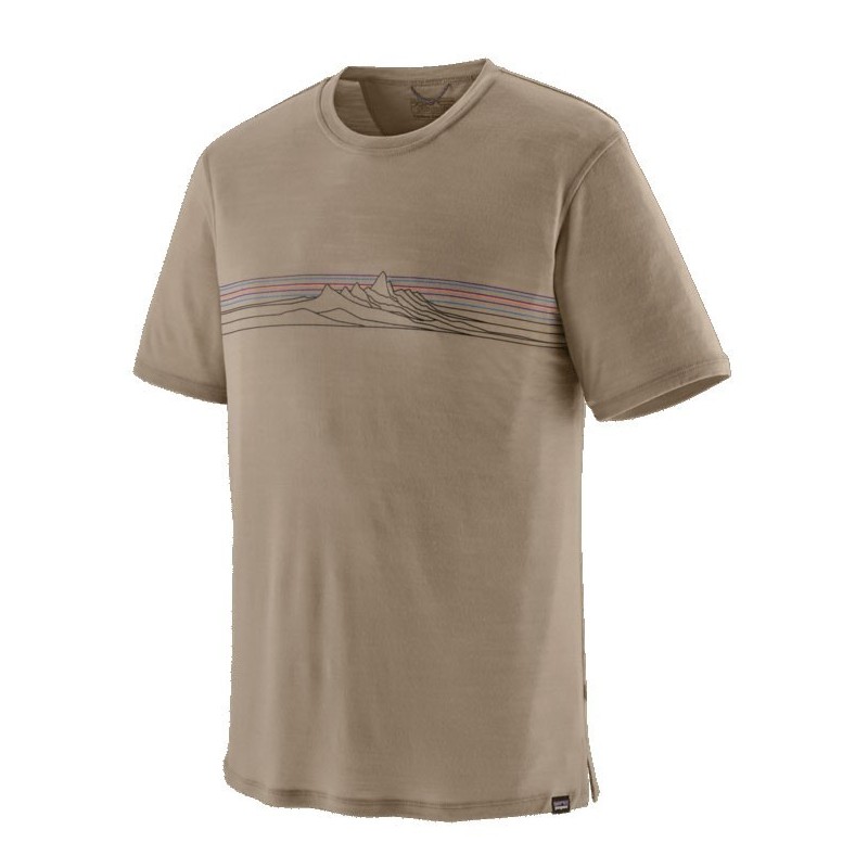 Patagonia Cap Cool Merino Blend Graphic Tee seabird grey Patagonia Cap Cool Merino Blend Graphic Tee seabird grey