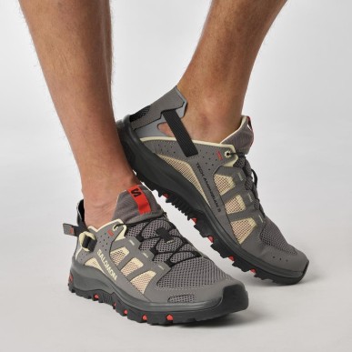 Salomon Techamphibian 5 pewter / moth / fiery red