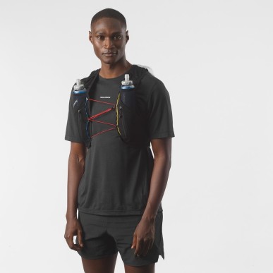 Salomon Advanced Skin 12 with flasks black