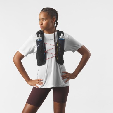 Salomon Advanced Skin 12 with flasks black