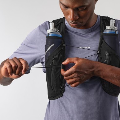 Salomon Advanced Skin 12 with flasks black