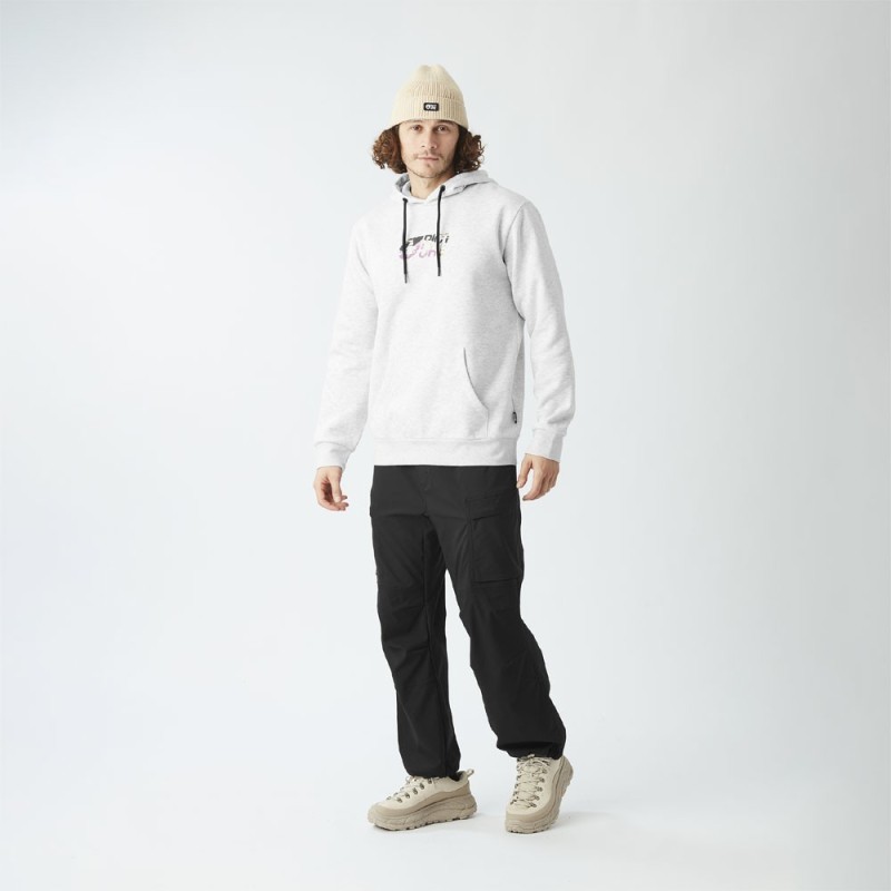 Picture Basement Camo Print Hoodie grey melange