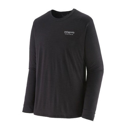 Patagonia L/S Cap Cool Merino blend graphic shirt seabird grey