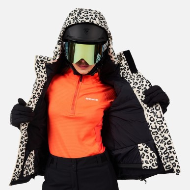 Rossignol Rochrun Allover Jacket Femme nature wild leopard print