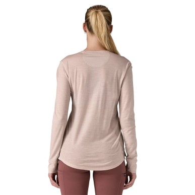 Patagonia L/S Cap Cool Merino Blend Graphic Tee Femme shroom taupe