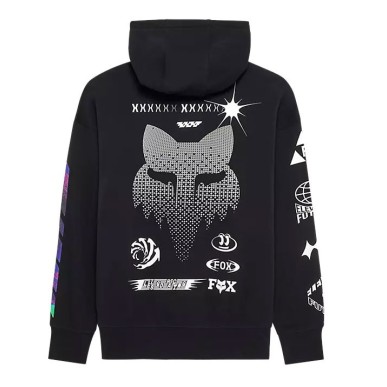 Fox Image Cosmo Oversize Fleece Pullover black
