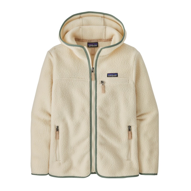 Patagonia Retro Pile Hoody Femme natural / ellwood green Patagonia Retro Pile Hoody Femme natural / ellwood green