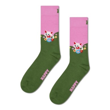 Happy Socks Kitten and Flowers