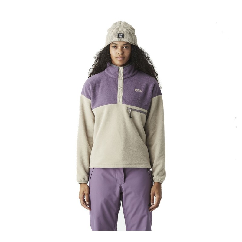 Picture Arcca 1/4 Fleece Femme pure cashmere