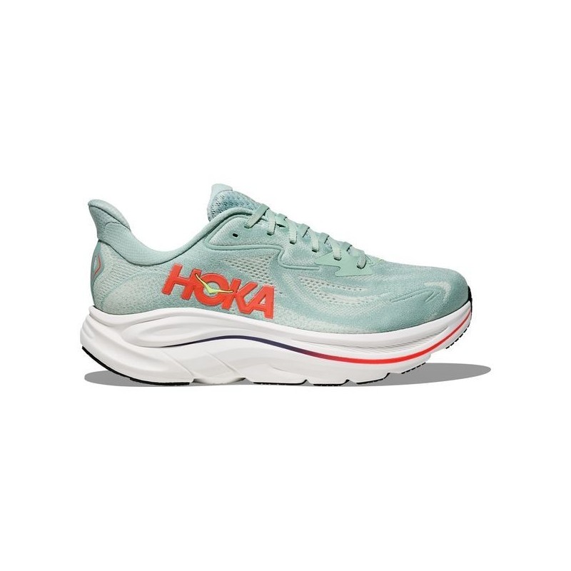 Hoka Clifton 10 sage / neon flame