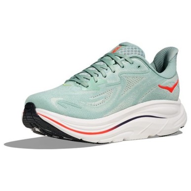 Hoka Clifton 10 sage / neon flame