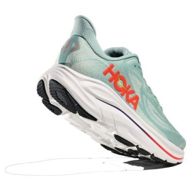 Hoka Clifton 10 sage / neon flame