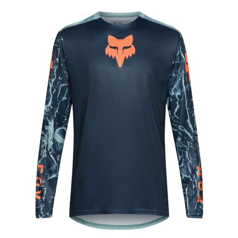Maillot FOX Ranger LS Image Print artic blue