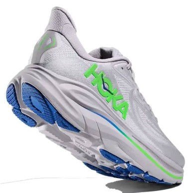 Hoka Clifton 10 ash grey / neon green