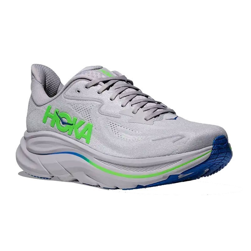 Hoka Clifton 10 ash grey / neon green