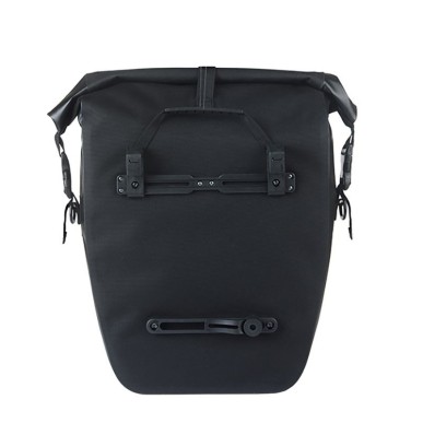SACOCHE BASIL NAVIGATOR L CROCHETS MIK 25-31L TOILE/POLYESTER IMPERMÉABLE NOIR (26.5x14.5x42 cm)