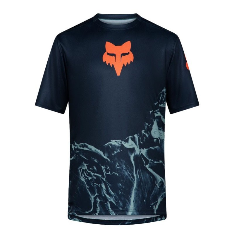 Fox Ranger SS Jersey Image Print arctic blue