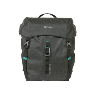 SACOCHES BASIL DISCOVERY 365D NOIRES/BLEUES RÉFLECHISSANT (30x15x31 cm) 9 LITRES