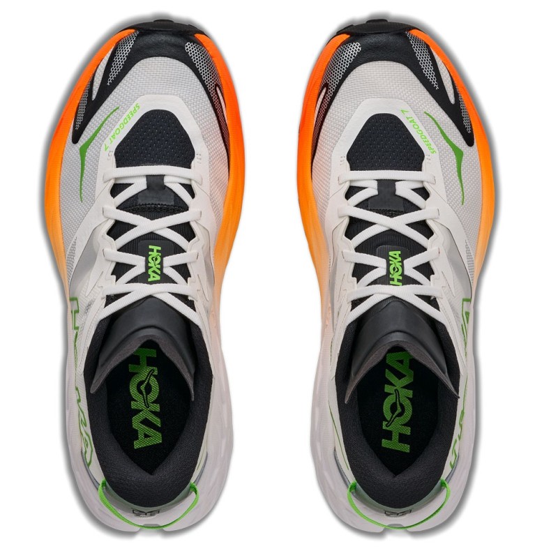 Hoka Speedgoat 7 frost / neon tangerine