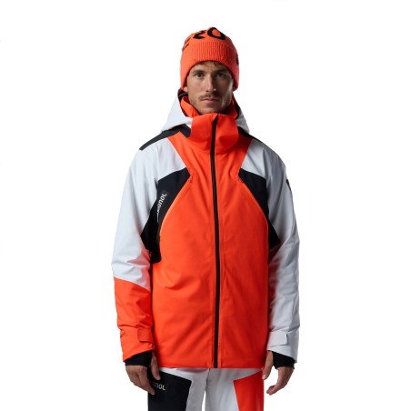 Rossignol Hero 4WS insulated ski jacket neon red