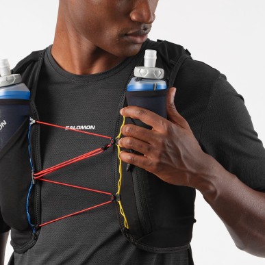 Salomon Advanced Skin 12 with flasks black