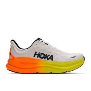 Hoka Bondi 9 white / neon tangerine
