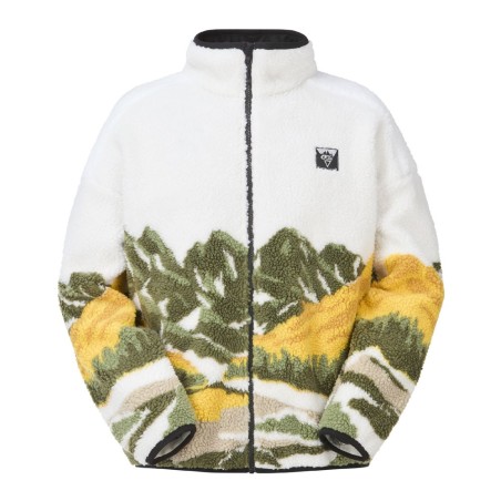 Picture Hafdals Emb Zip Fleece grape leaf