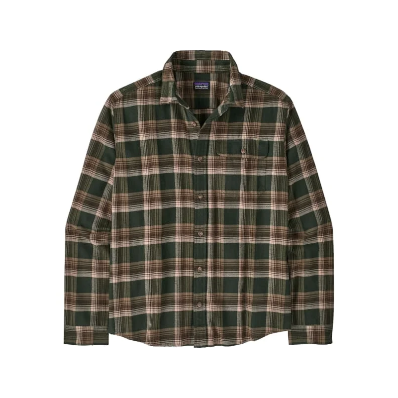 Patagonia Fjord Flannel Shirt  cozy cabin treeline green
