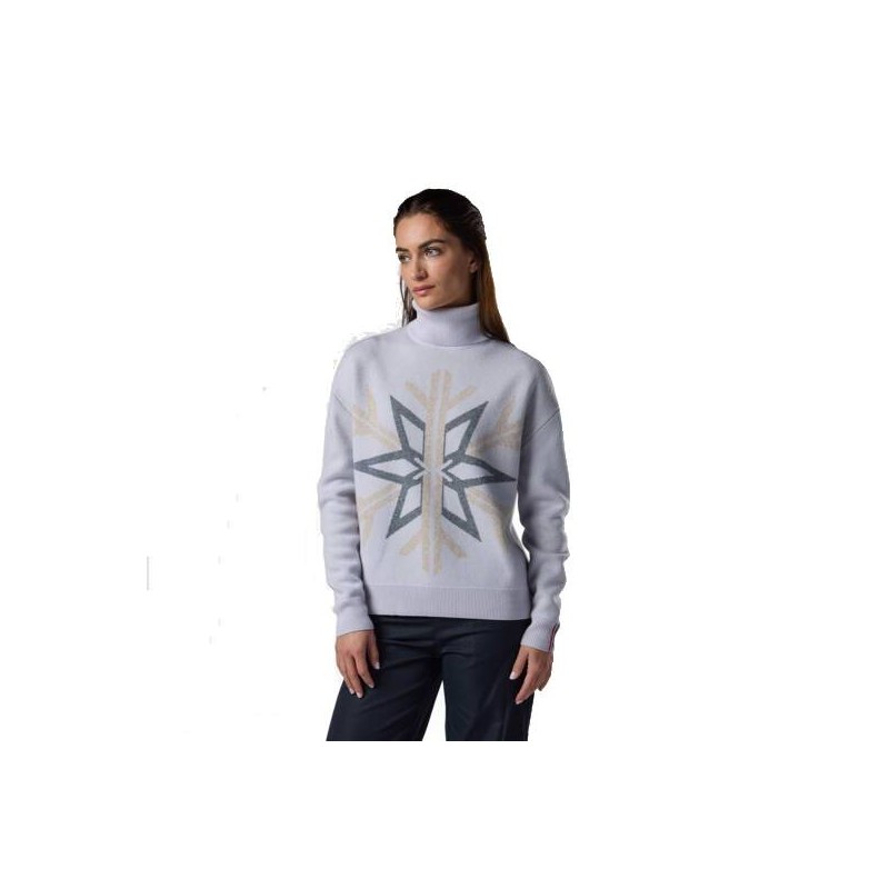Rossignol Patterned TN Sweater Femme silver cloud Rossignol Patterned TN Sweater Femme silver cloud
