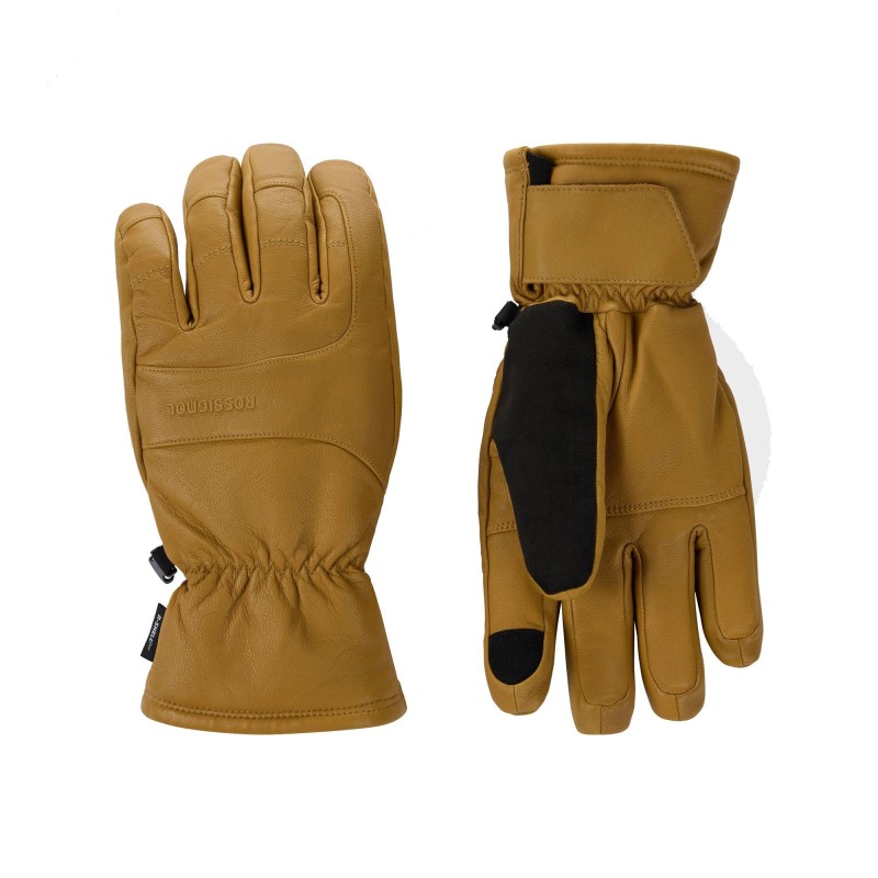 Rossignol Full Leather Ski Gants R-Shell Dry dusted ochrefull Rossignol Full Leather Ski Gants R-Shell Dry dusted ochrefull