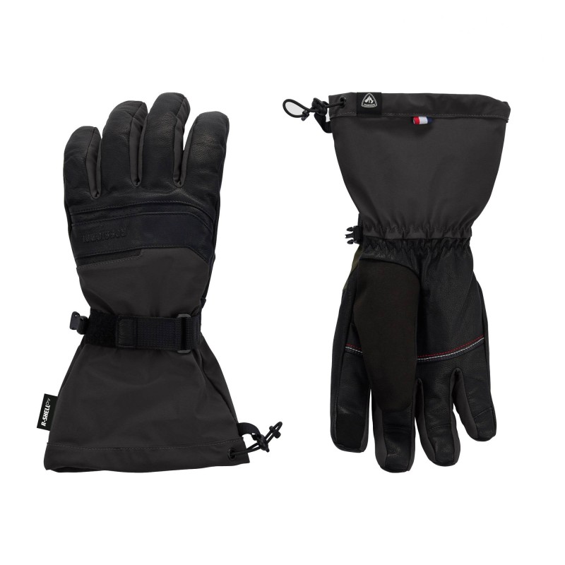 Rossignol Leather Mix Ski Gants R-Shell Dry black Rossignol Leather Mix Ski Gants R-Shell Dry black