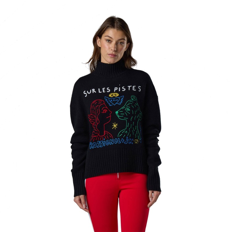 Rossignol JCC Turtle Neck Sweater Femme black Rossignol JCC Turtle Neck Sweater Femme black