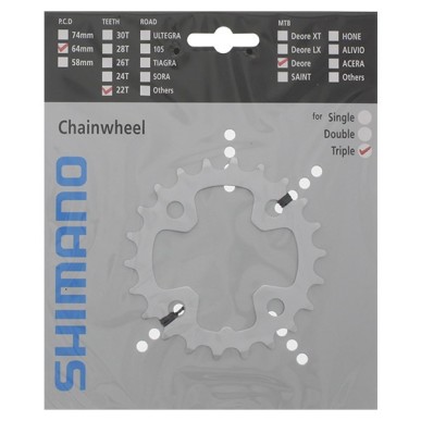 plateau Shimano deore M510 9V 22 dts