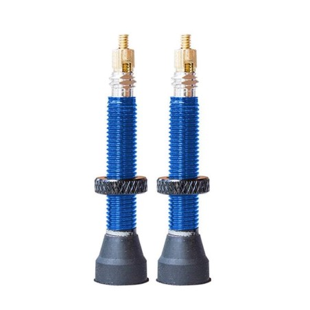 Paire de Valves Tubeless SB3 aluminium 35mm Blue