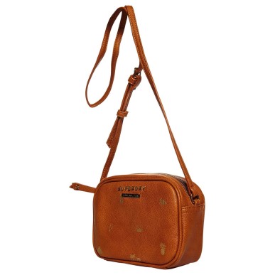 Sac en bandoulière Delwenn Micro Print tan / gold