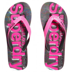 Tongs Superdry Scuba Femme Iridescent Charcoal Marl Tongs Superdry Scuba Femme Iridescent Charcoal Marl