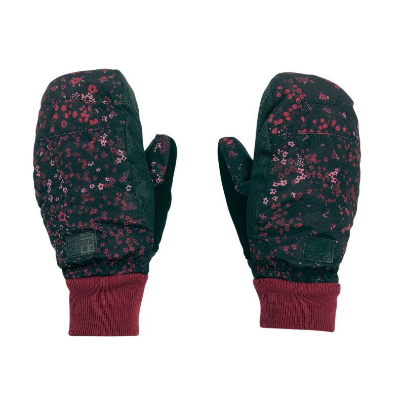 Moufles Volcom Bistro femme black floral print Moufles Volcom Bistro femme black floral print