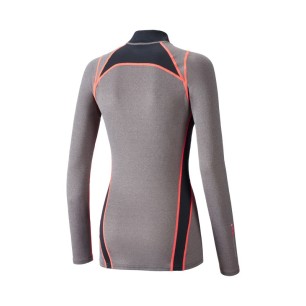 Mizuno Wool H/Zip Femme Grey / Coral