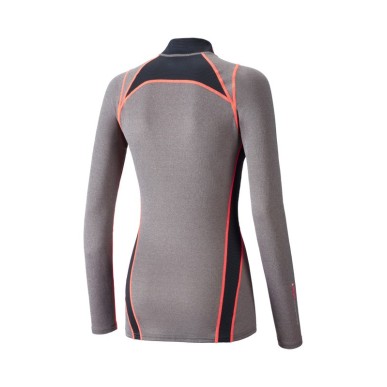 Mizuno Wool H/Zip Femme Grey / Coral