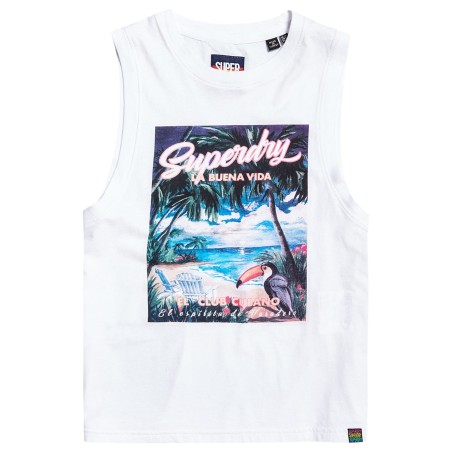Débardeur Superdry femme Sun Island bright white