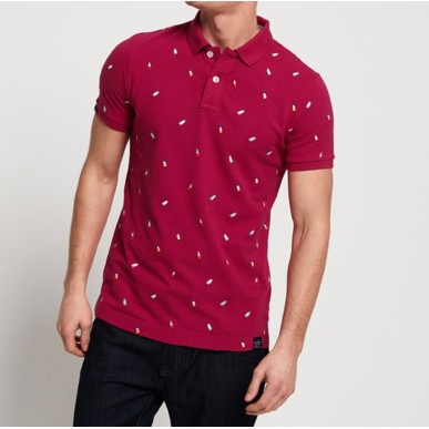Polo Superdry Bermuda City bright coral