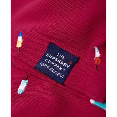 Polo Superdry Bermuda City bright coral
