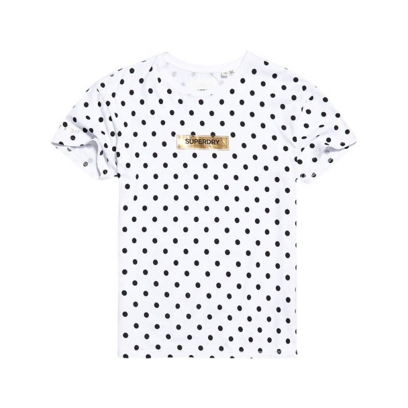 T-shirt Superdry Studio 395 Polka Dot femme optic