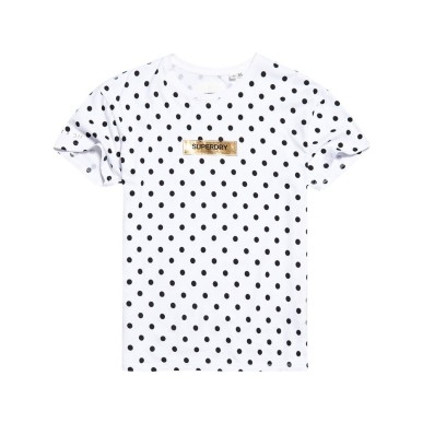 T-shirt Superdry Studio 395 Polka Dot femme optic
