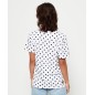 T-shirt Superdry Studio 395 Polka Dot femme optic T-shirt Superdry Studio 395 Polka Dot femme optic