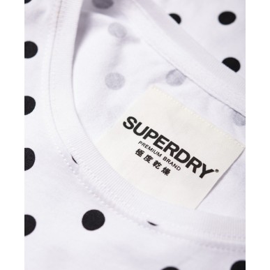 T-shirt Superdry Studio 395 Polka Dot femme optic