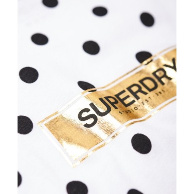 T-shirt Superdry Studio 395 Polka Dot femme optic
