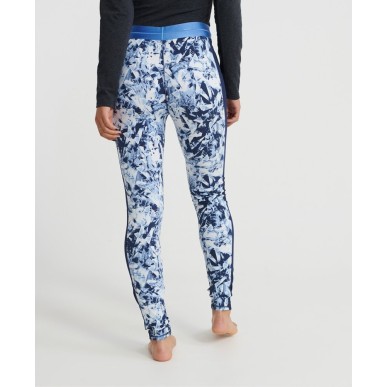 Legging Superdry Carbon Baselayer femme frosted blue ice/vortex navy